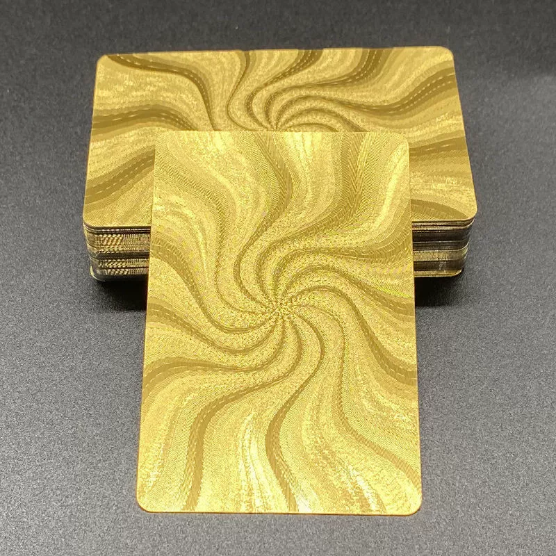 Golden playing cards, waterproof plastic hair mesh PVC, 24 carat, wholesale, internet celebrity, washable