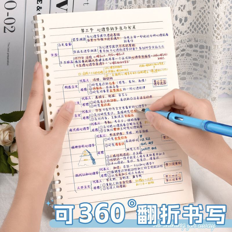 かわいいペット柄ルーズリーフノートB5、可愛い高颜值学生ノート、インスタ映え、取り外し可能なメモ帳、罫線ノート、インスタ風|undefined
