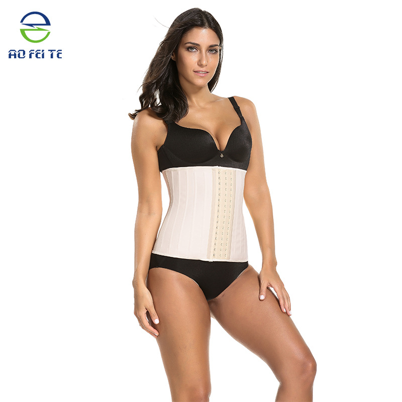 亚马逊跨境25钢骨乳胶运动束身衣收腹带排扣透气运动健身束腰带