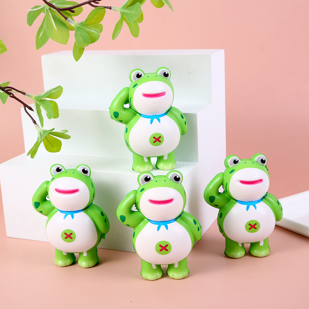 Frog Prince rebote lento, muñecas de descompresión, juguetes de pellizco, niños y niñas, regalos de descompresión creativos, puestos de mercado nocturno
