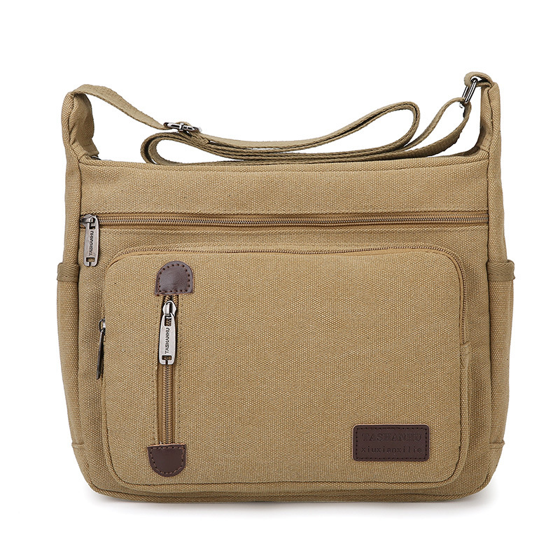 新款帆布单肩斜挎包地摊零钱收款包工具包耐磨劳保用品简约休闲包