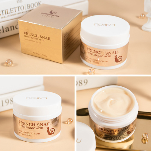 Laiko Snail Essence Cream 50g Moisturizing and Moisturizing Cream Full English Packaging