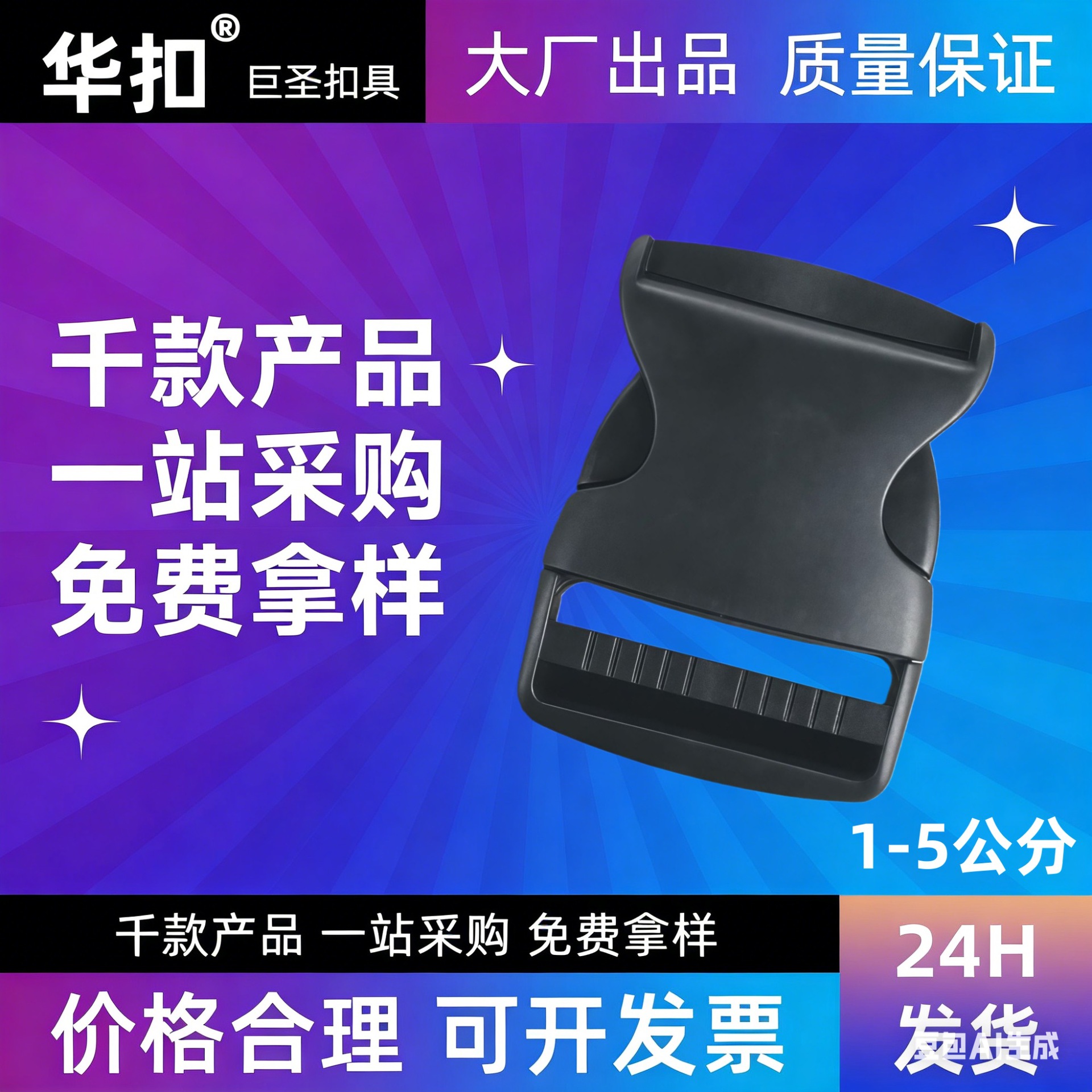 专业工厂供应塑料插扣优质pom卡扣腰包调节子母扣单拉背带扣