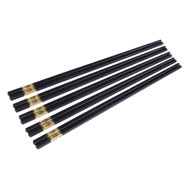 Black Alloy Chopsticks Hotel Chopsticks Commercial Chopsticks No Deformation Restaurant Hotel Household Black Jinfu Alloy Chopsticks