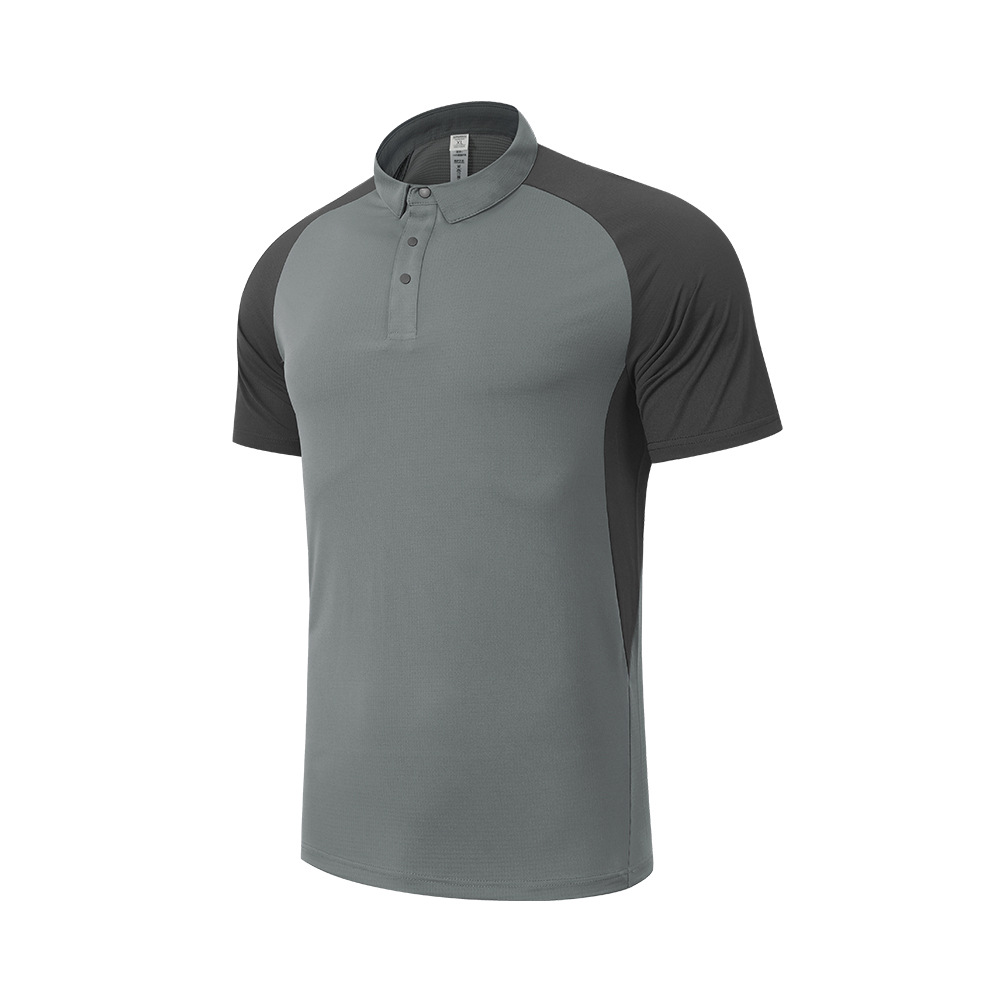 2025 nueva camisa deportiva de manga corta al aire libre Polo con solapa de botón de moda medio abierto camisa cultural casual tamaño europeo