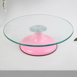 Baking Mold Glass Cake Turntable 360-Degree Decorating Stand Decorating Tool with Turntable for Baking