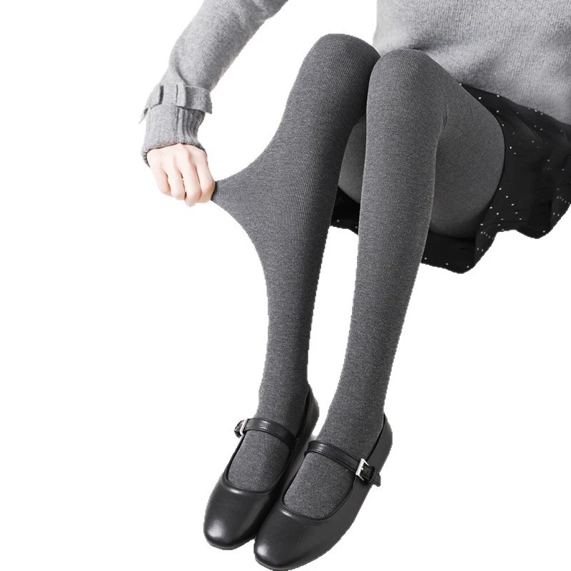 Autumn thin leggings, demi-season trousers, black warm tights, fitted, high waist, wholesale
