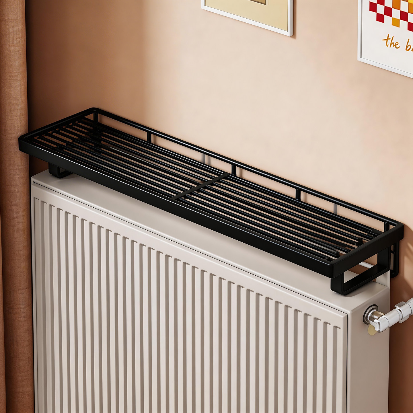 Heating Radiator Shelf, Anti-Smoke and Dust-Proof Support Rack, Decorative Partition Board Above Old-Style Heating Pipes, Drying Rack