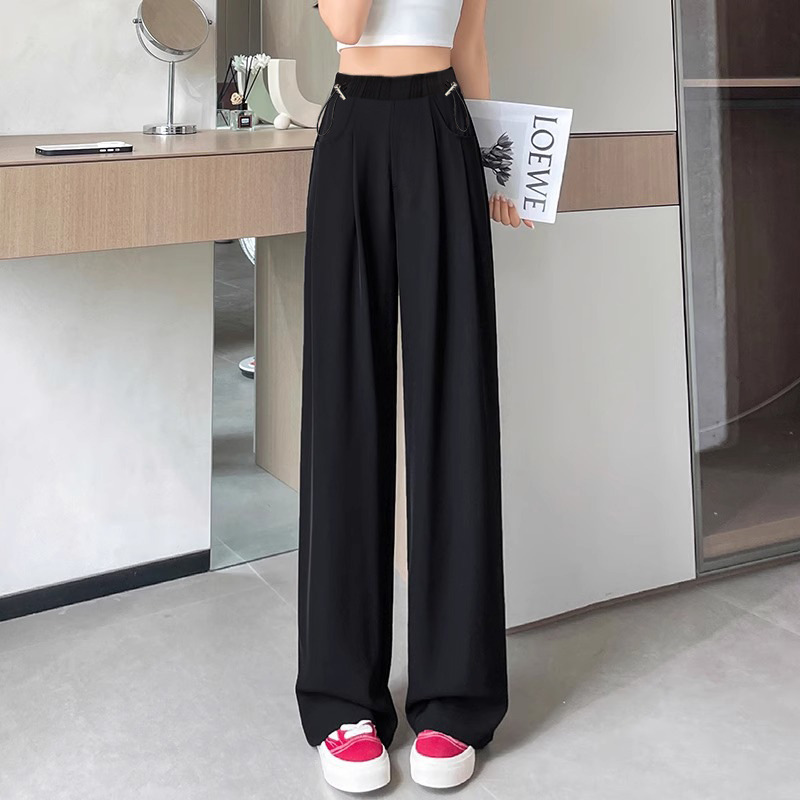 Maternity Pants for Summer, Thin Style, Suitable for Wearing Outside, Won'T Squeeze the Belly during Pregnancy, Wide-Leg Pants, 2026 New Model, Suit-Style Wide-Leg Pants for Summer