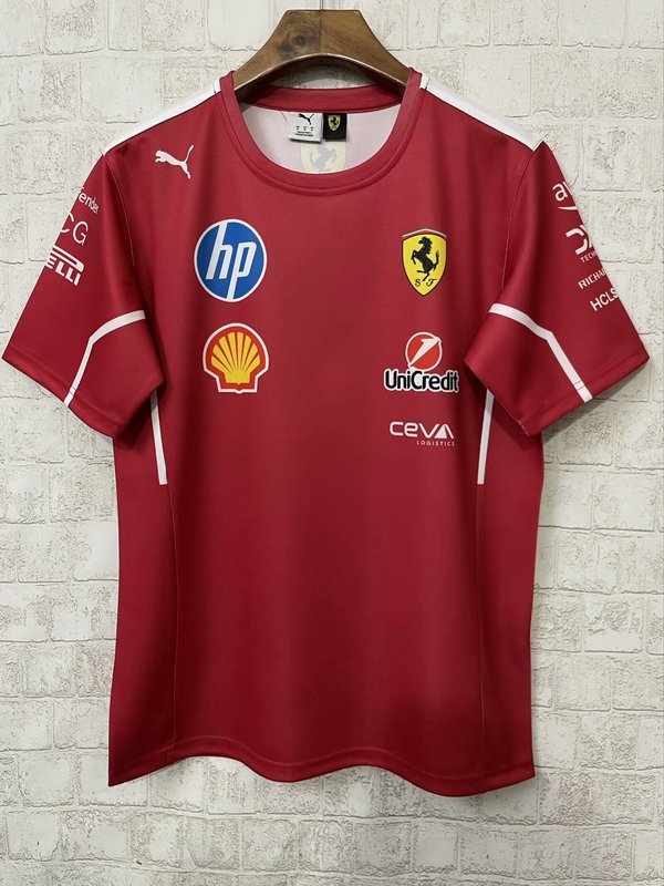 ⚘Mercedes AMG 2025 F1奔驰梅赛德斯黑色polo衫车手白色短袖翻领|undefined