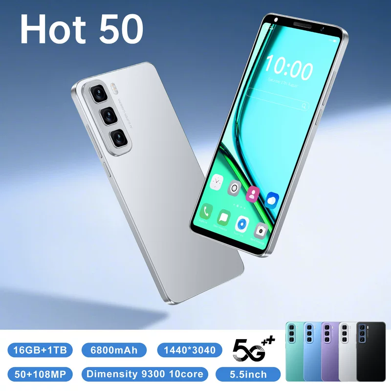 Новый трансграничный мобильный телефон Hot50 для внешней торговли. Смартфон с 5,5-дюймовым дисплеем Incell1+16 ГБ на базе Android 8.1.