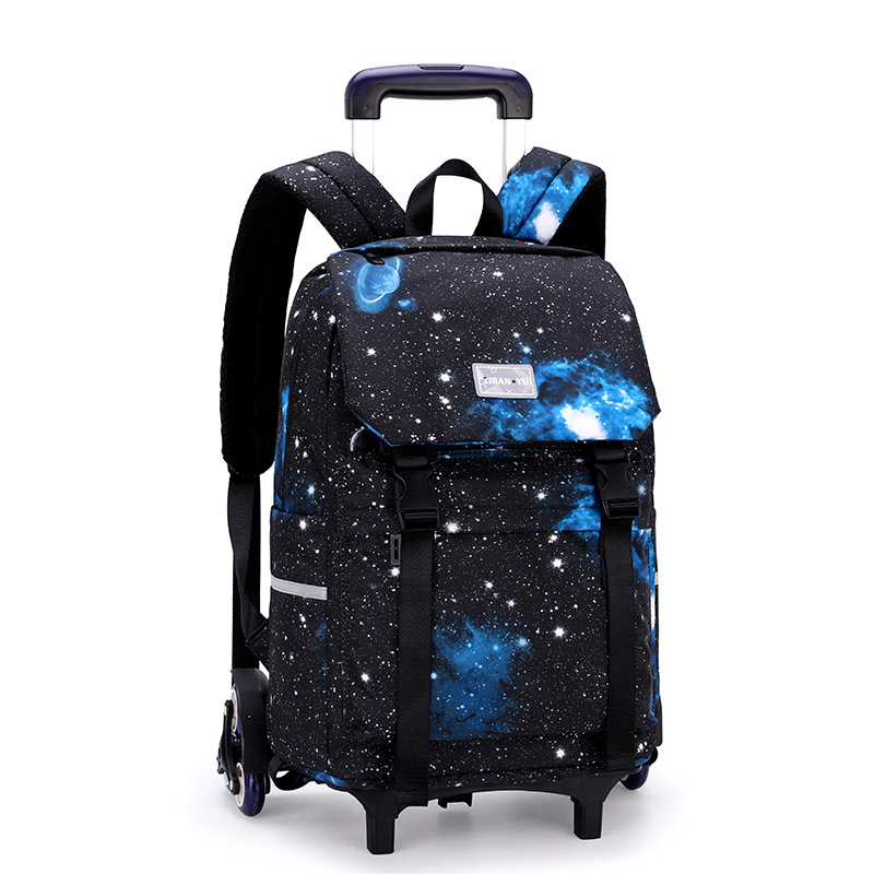 Estudiante de escuela secundaria de estilo coreano hombres y mujeres subiendo escaleras Schoolbag impresión estudiante de escuela primaria trolley grado 2, 3, 4, 5, 6