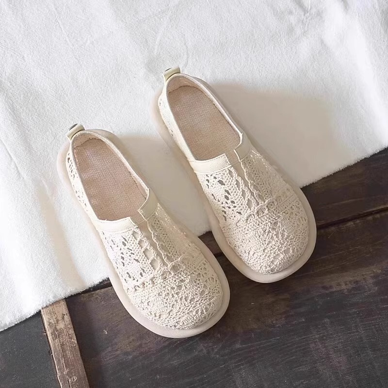 Forest Style Sandals for Women, Summer 2026 New Model, Slip-On Fisherman Shoes, Flat Casual Cloth Shoes, Maternity Shoes