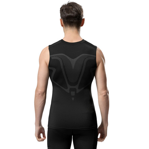 Men's Basketball Compression Tank Top American Style Training Backless Compression Top Base Layer Quick Dry Elastic Sweatshirt Breathable Short Sleeve