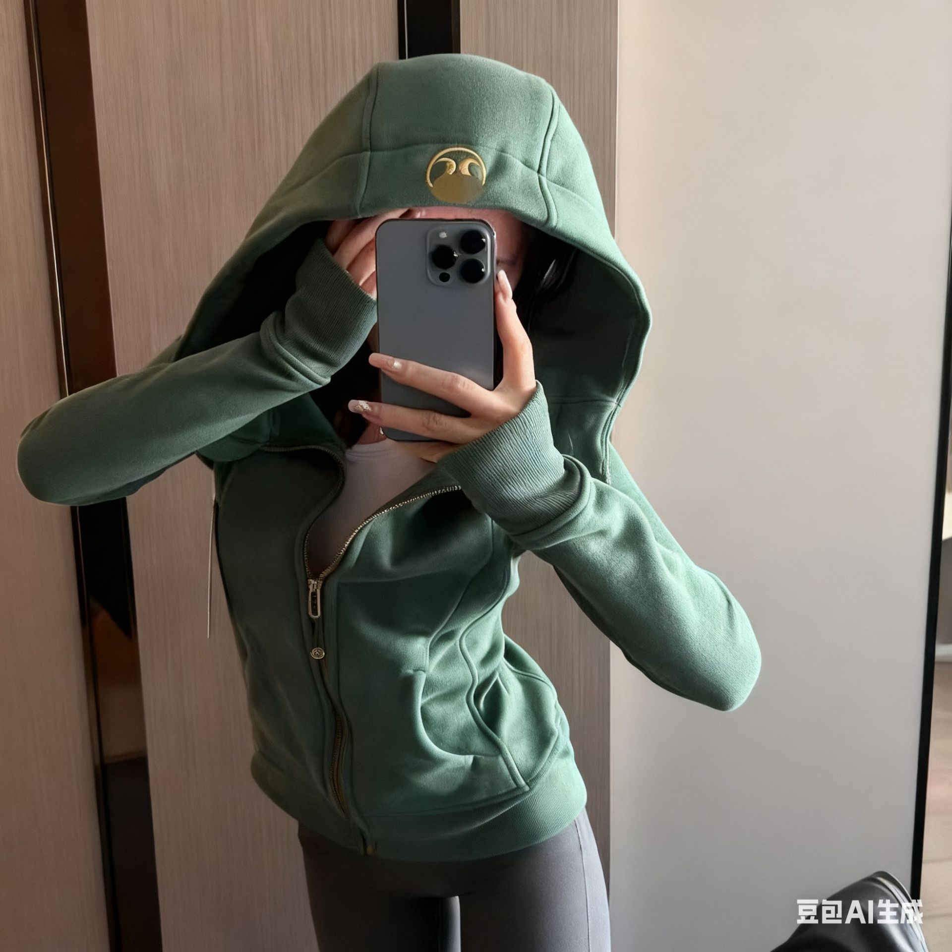 Lulu Original Standard Scuba Sweatshirt Full Zipper Hoodie Slim Sweatshirt Casual Yoga Top Jacket for Women