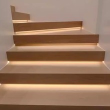 直角折弯楼梯踏步 悬浮叠梯套盒踏步 实木复合飘窗厂