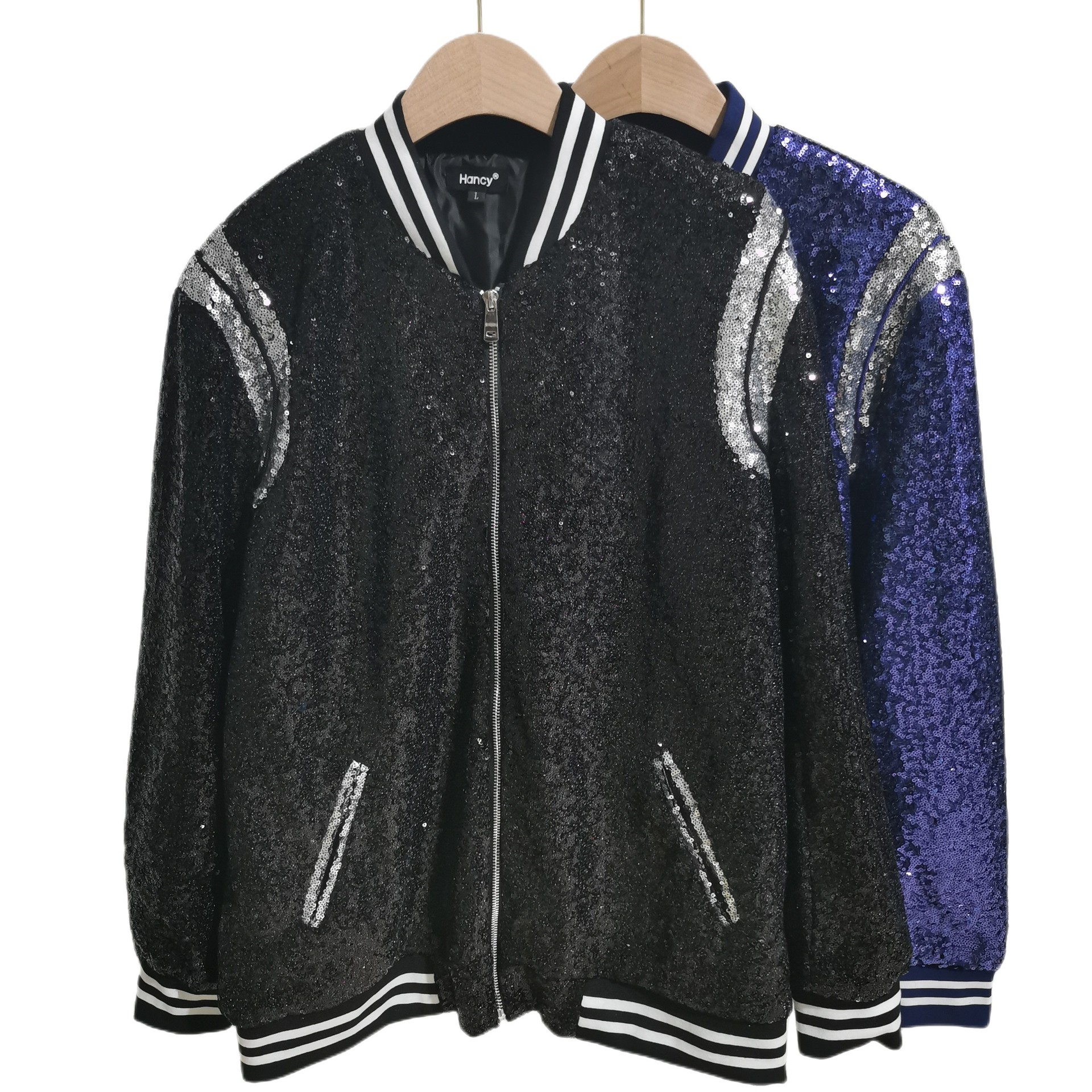 Mens Classic Jacket men's sequin jacket flying jacket shirt baseball uniform male 5