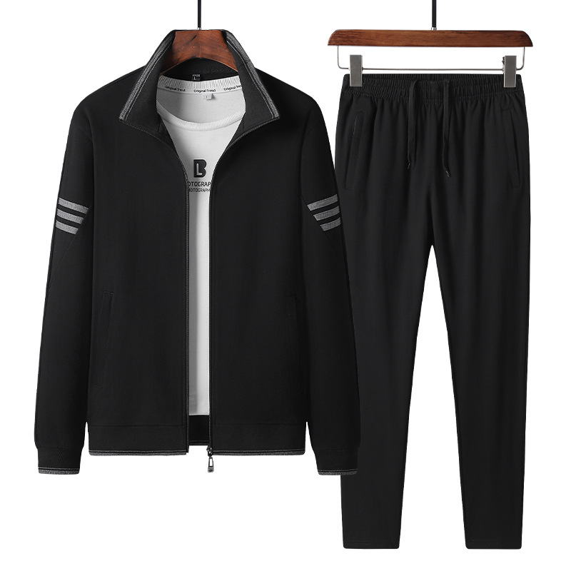 Trajes deportivos de algodón para hombres nuevos trajes de ocio sueltos de mediana edad para hombres primavera y otoño ropa deportiva de papá para hombres