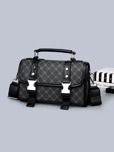 2026 New Men's Messenger Bag Box Style Trendy Large Capacity Messenger Bag Flap Bag Single Shoulder Crossbody Casual Men's Bag