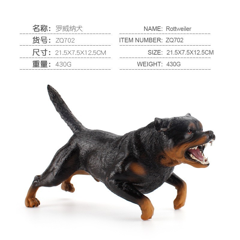 Exportación transfronteriza de simulación de perros de mascota modelo de perro de madera sólida grande Dobin Dorado Mesa Juguetes de decoración estática