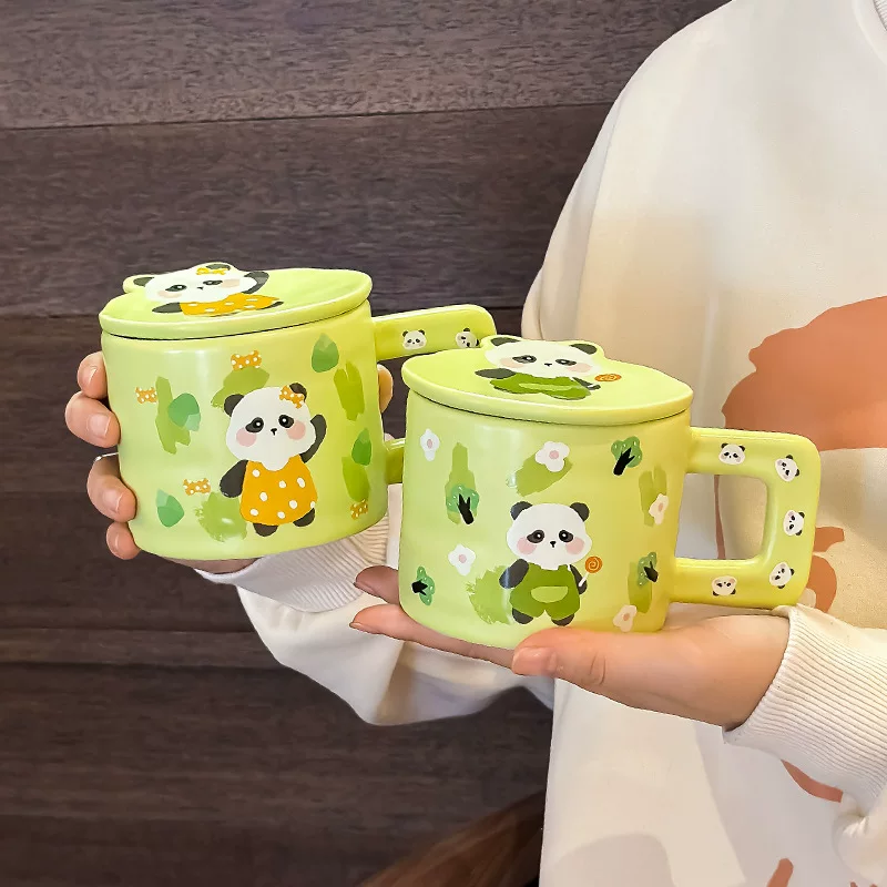 High quality cute ceramic capacious coffee tea cup for home use for beloved
