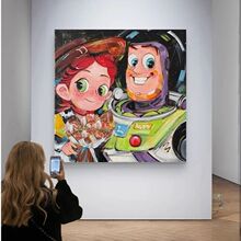《巴斯光年》现代简约风入户玄关过道挂画卡通动漫客厅餐厅装饰画