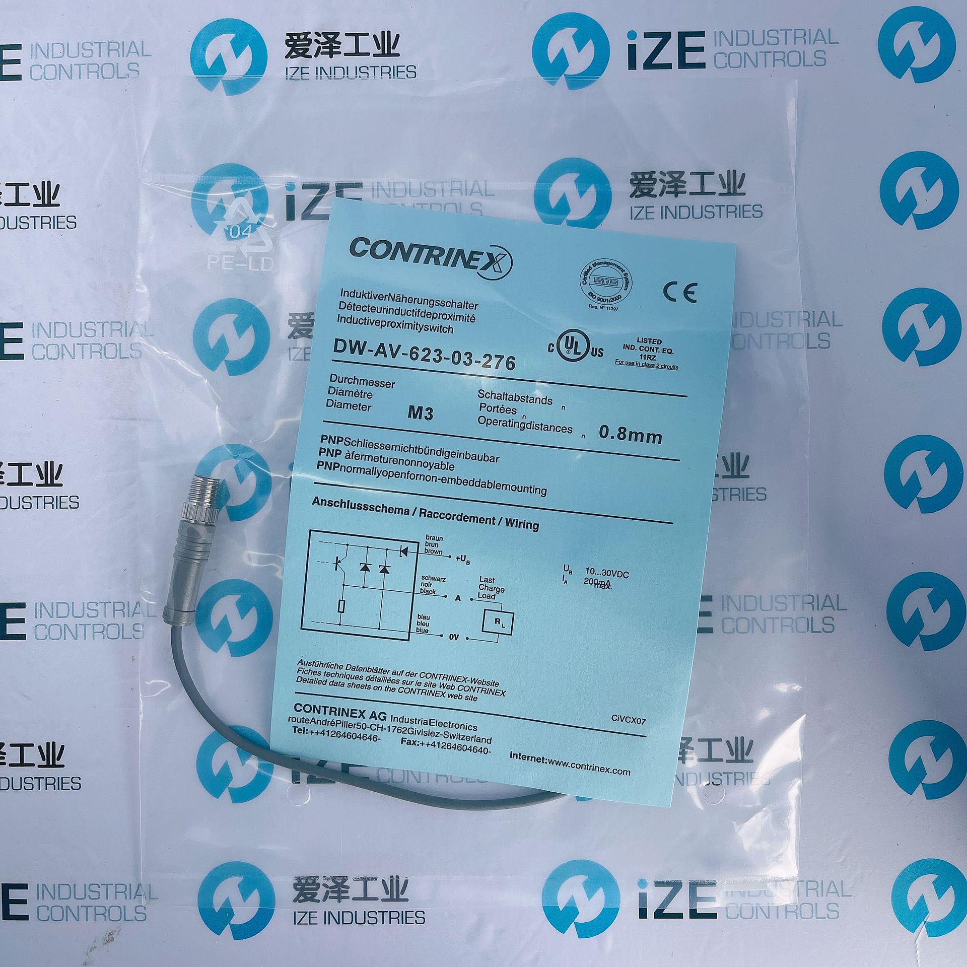 Contrinex接近开关DW-AV-623-03-276原装