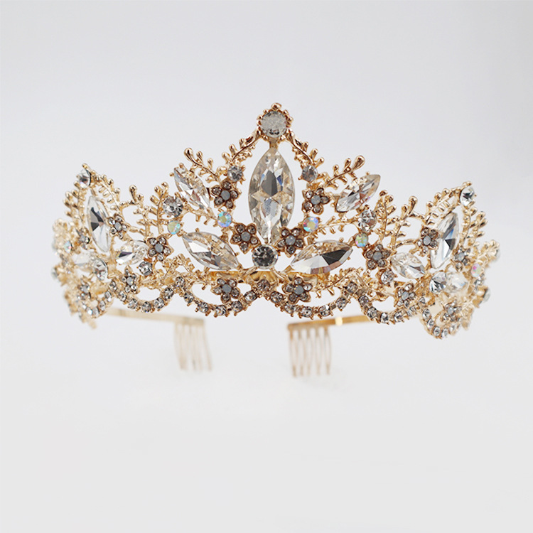 Nupcial corona tocado cristal princesa corona nupcial boda hilo vestido accesorios cumpleaños corona cabeza accesorios al por mayor