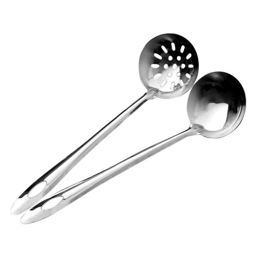 Толстый дуршлаг из нержавеющей стали горячий горшок ложка суповая ложка с длинной ручкой голый заостренный хвост суповая раковина кухонные принадлежности кухонный костюм дуршлаг