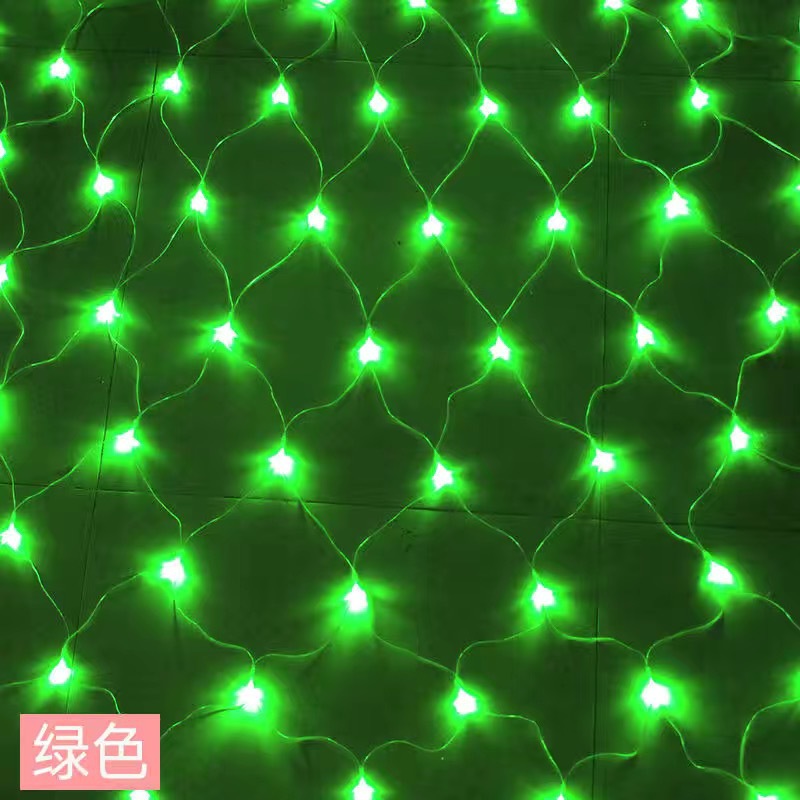 Luces de malla LED luces de la red de pesca luces de Año Nuevo luces intermitentes decoración de cadenas en todo el cielo red estrella césped Net árbol al aire libre impermeable al por mayor