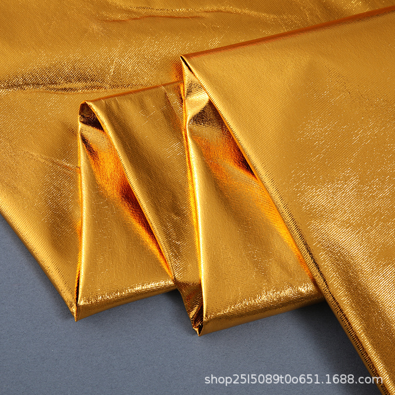 加厚燙金布包柱子 舞台表演服裝面料聖誕用品玩具燙金布料