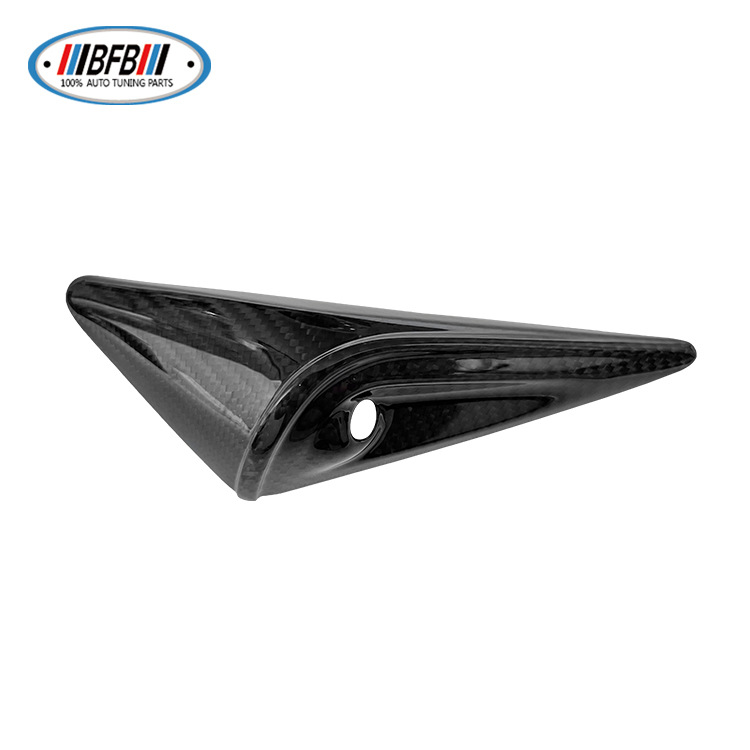 100% Real Carbon Fiber Camera Trim - For Tesla Model S 2022 - Glossy Turn Signal Frame Shell Cover