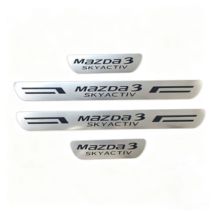 Mazda 3 Skyactiv/Mazda 6 Welcome Pedal Modified Threshold Strip Stainless Steel Trunk Guard