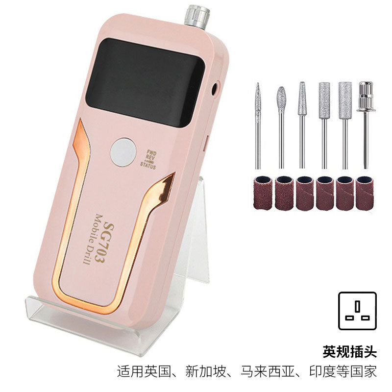 La lijadora de uñas reemplaza el mango de metal 35000RPM rectificador de uñas pulido silencioso y pulido de uñas eléctrico exfoliante