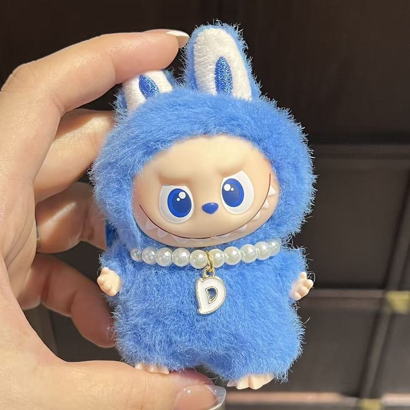 mini版labubu4代珍珠项链迷你拉布布挂件26个字母吊坠配件娃衣|undefined