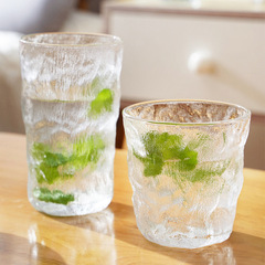 批發青蘋果茶水杯同款冰川杯創意玻璃杯家用飲料杯威士忌酒杯