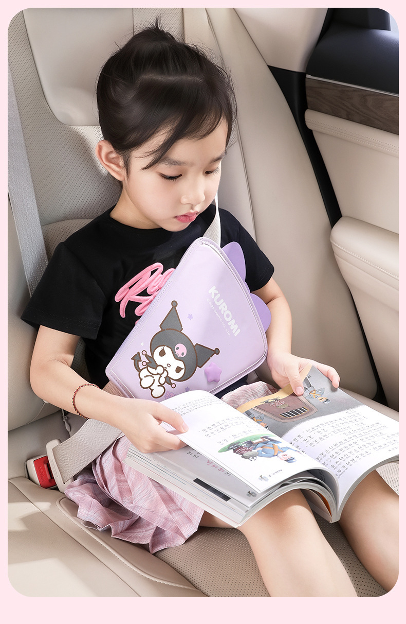 Sanrio Children's Car Seat Belt Fastener Anti-Neck-Strangling Shoulder Pad Baby Car Riding Aid Belt Wholesale