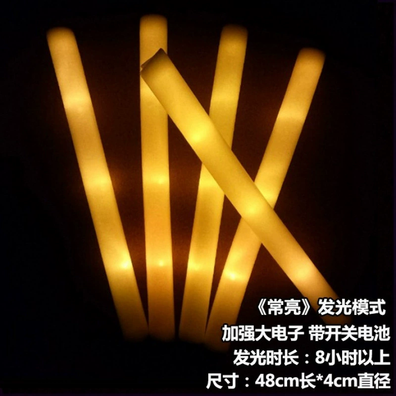 Sponge flashing big colorful electronic light stick from foam
