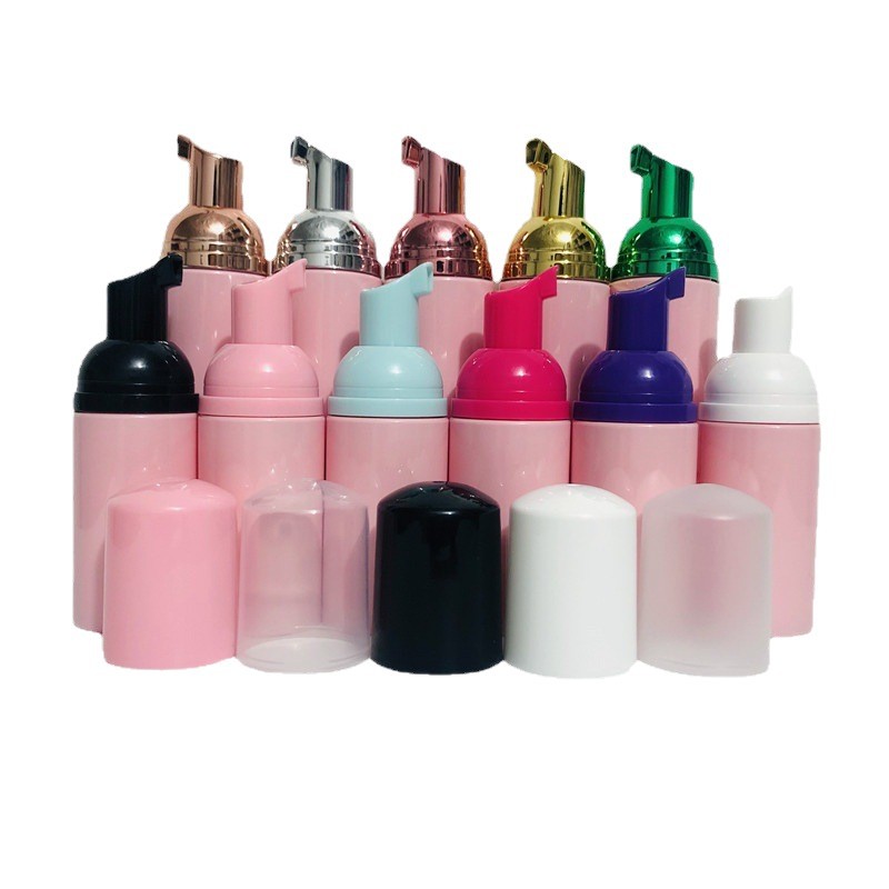 En stock botella de espuma de mousse Rosa 30ml100ml prensa botella de plástico para mascotas loción limpiador facial botella espumosa