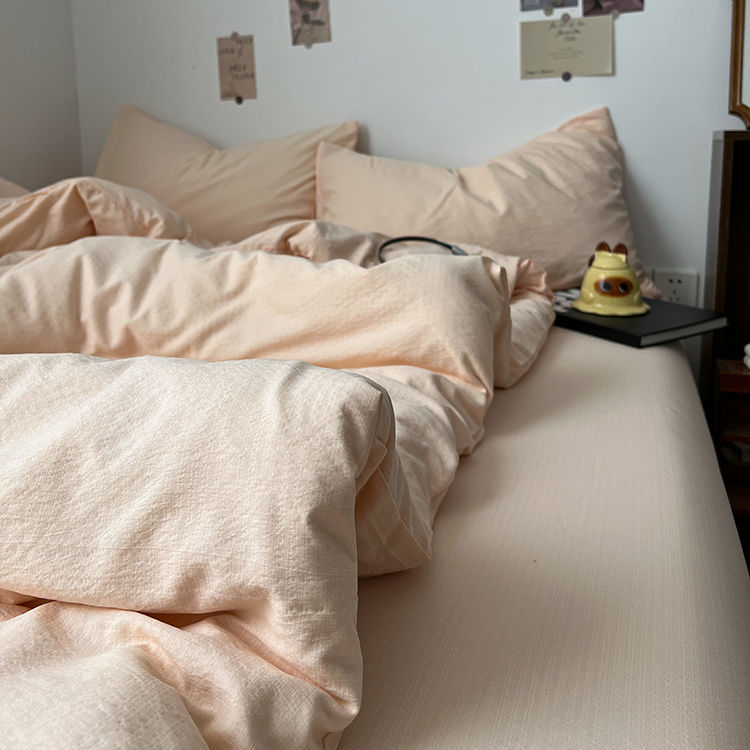 Ultra-soft Double Layer Gauze Bed Sheet Set For Student Dormitory_voghion.com
