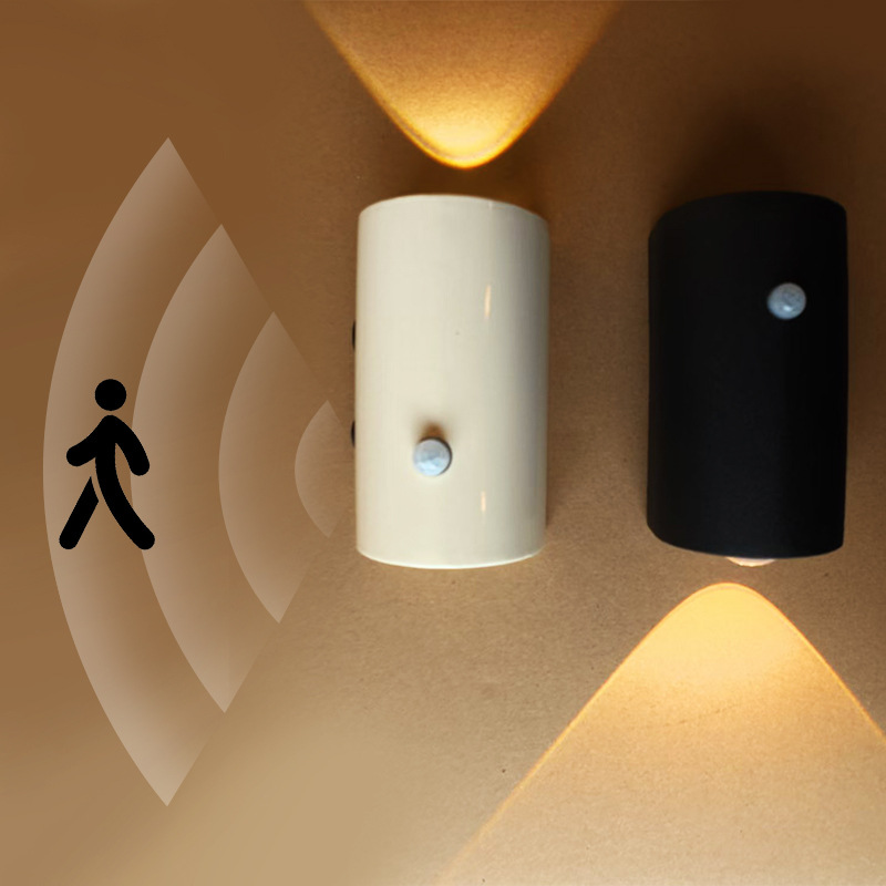 Commerce electrónico transfronterizo de aluminio de inducción de carga creativa lámpara de pared led minimalista dormitorio hotel cabezal de cama luz de noche