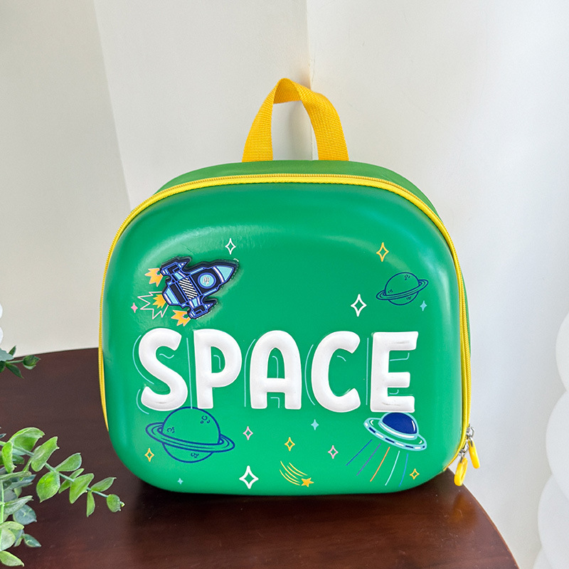 Mochila de dibujos animados para niños y niñas, lindas luces iluminadas, cohetes espaciales, mochila para bebés, nueva mochila infantil de cáscara dura transfronteriza