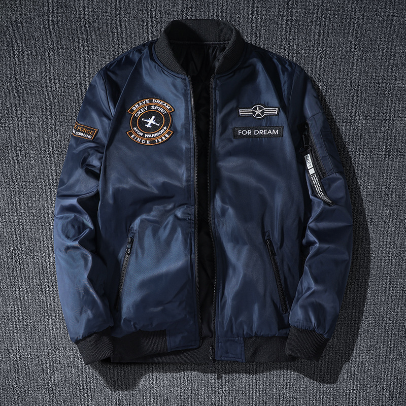 Chaqueta de los hombres American Air MA1 piloto uniforme escolar estilo militar chaqueta de los hombres retro más el tamaño uniforme de béisbol de los hombres