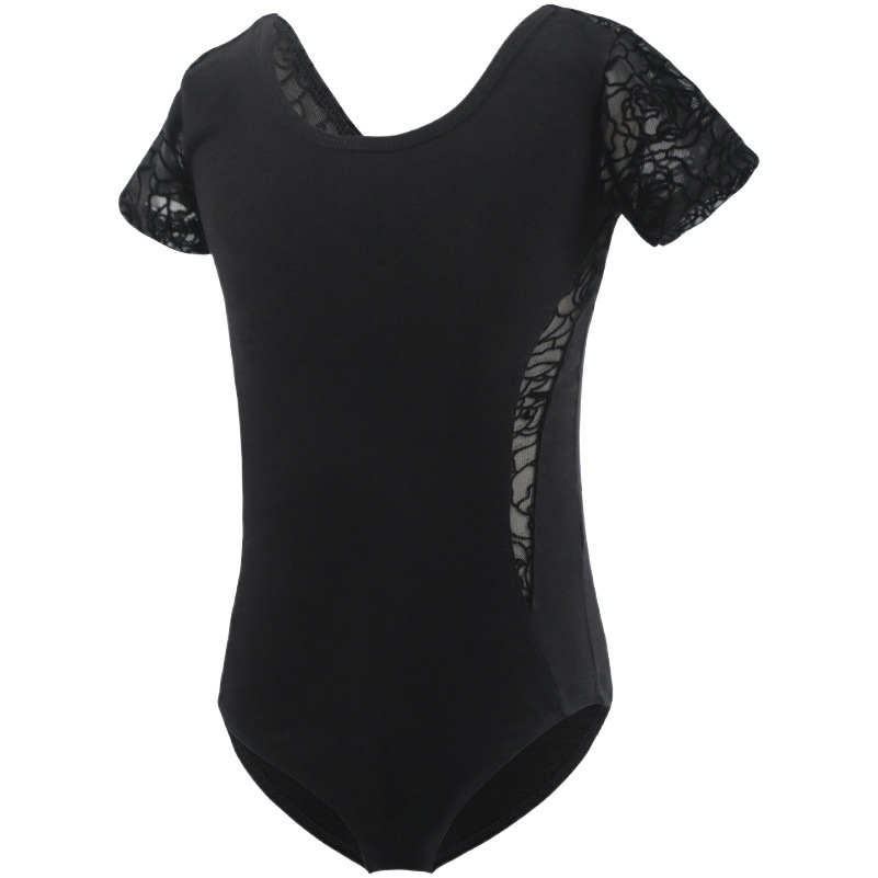 Ropa de baile para niños ropa de práctica femenina ropa de gimnasia de ballet ropa de rendimiento para niñas de baile chino negro para niños