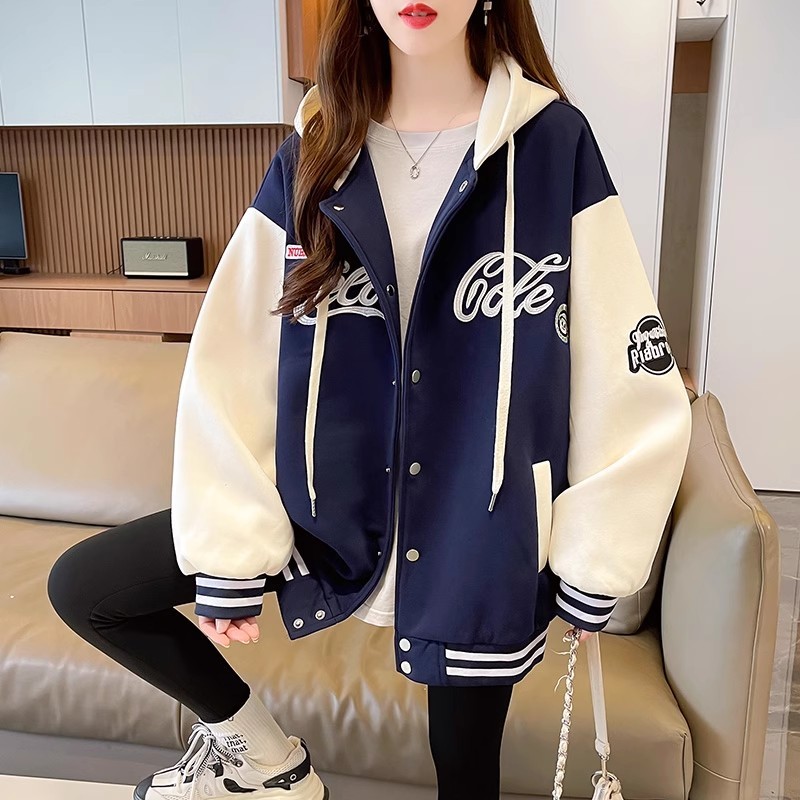 棒球服长袖卫衣女外套春秋12少女13初中学生15大童16宽松夹克上衣|undefined