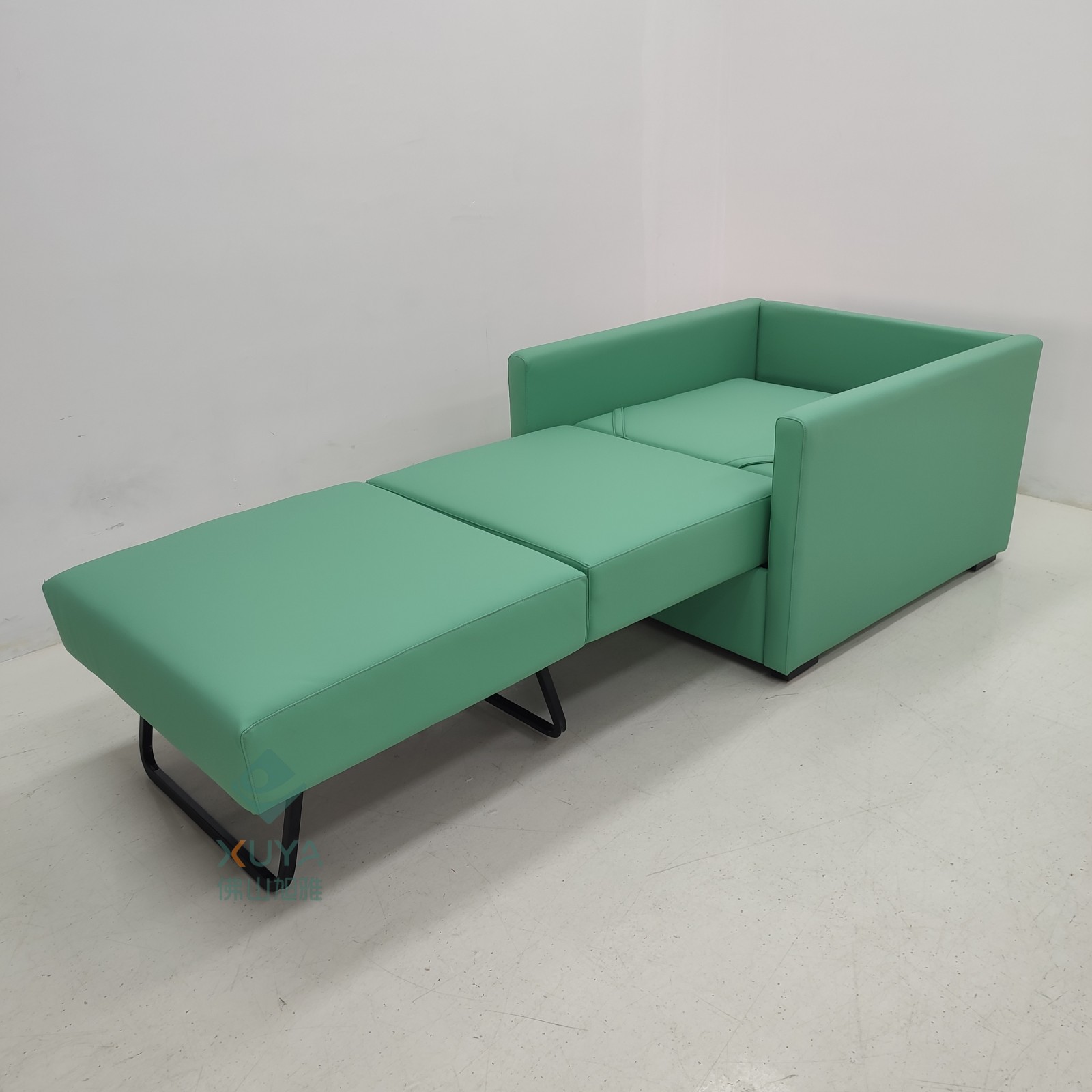 Moderno simple multifuncional plegable push-pull de una sola persona de oficina almuerzo sofá cama tecnología tela algodón lino sofá cama