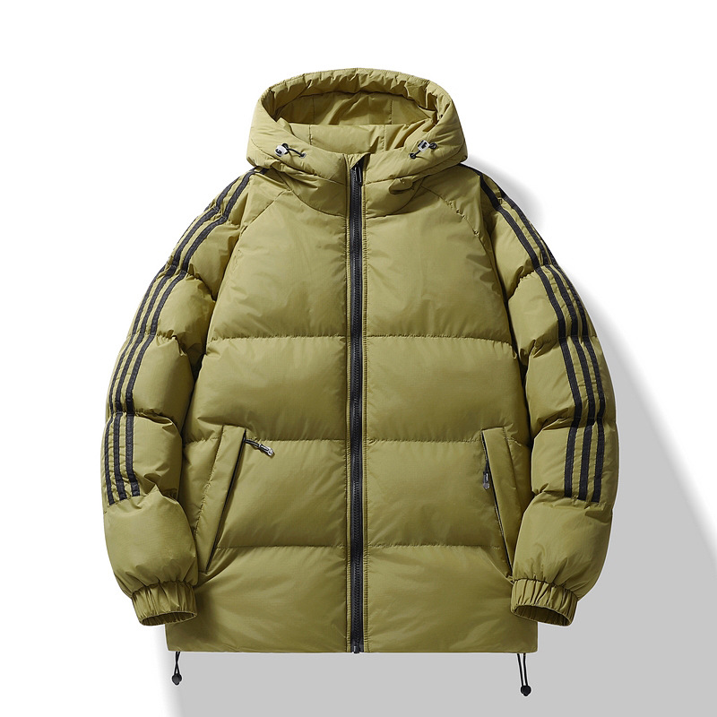 Tres barras transfronterizas chaqueta de algodón de pluma para hombres chaqueta de algodón con capuzas gruesa para hombres invierno calentamiento de algodón frío ropa de pan casual