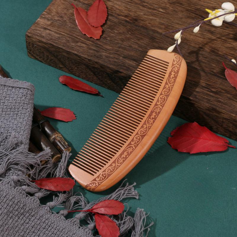Pein de cabello recto para hombres anti-alopecia portátil antiestático casado para mujeres pein de madera de sandalwood