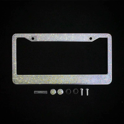 License plate holder/license plate holder, Car Woman License Plate Frame with - round-hole-color-acrylic-drill