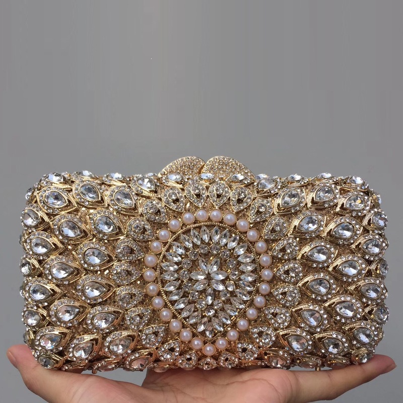 BL112 bolsas de diamante de diamante de metal de cristal bolsas de diamante bolsas de mano bolsas de perlas bolsas de diamante superfibra